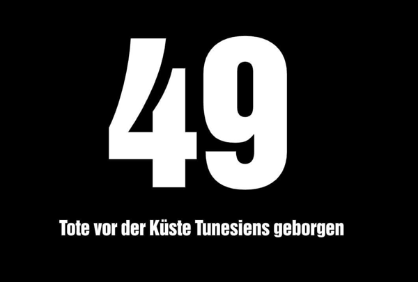 49 Tote vor der Küste Tunesiens geborgen